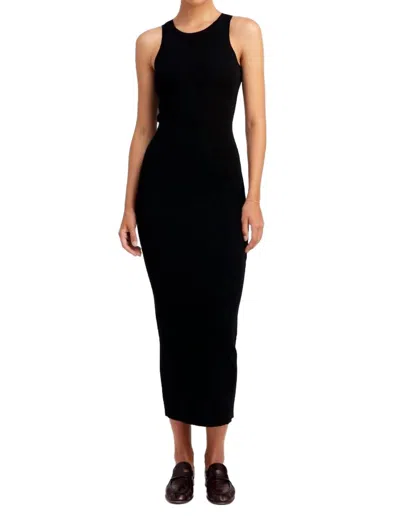 Sprwmn Pre-loved Racer Tank Dress In Black