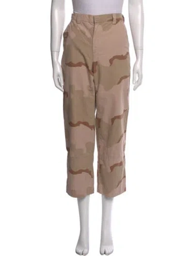 Pre-owned Sprwmn Printed Straight Leg Pants In Neutral