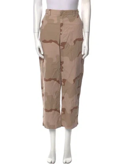 Pre-owned Sprwmn Printed Straight Leg Pants In Neutral