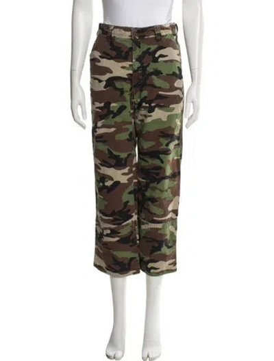 Pre-owned Sprwmn Printed Straight Leg Pants W/ Tags In Brown