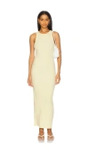Sprwmn Racer Maxi Dress In Lemon