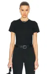 Sprwmn Ribbed Baby Tee Shirt Tee Shirt In Black