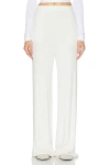 Sprwmn Rib Wide Leg Pant In Creme