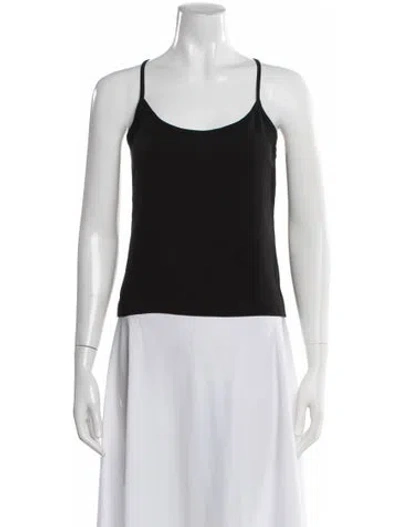 Pre-owned Sprwmn Scoop Neck Sleeveless Top In Black