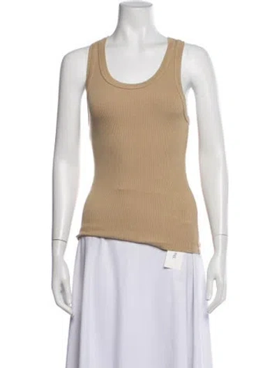 Pre-owned Sprwmn Scoop Neck Sleeveless Top In Neutrals