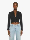 Sprwmn Shrunken Raglan Cardigan Gold Sweater In Black - Size Medium In Black