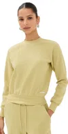 Sprwmn Shrunken Raglan Sweatshirt Pistachio In Pistachio