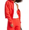Sprwmn Shrunken Raglan Zip Up Hoodie In Red In Orange