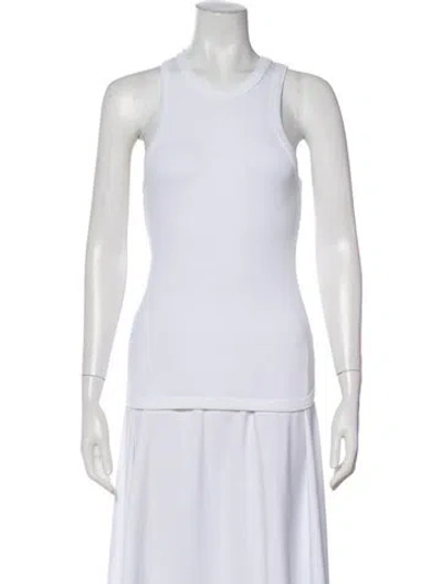 Pre-owned Sprwmn Silk Crew Neck Top In Neutral