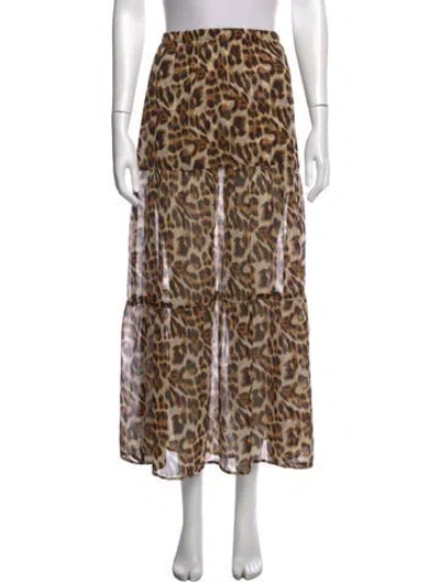 Pre-owned Sprwmn Silk Long Skirt In Neutrals