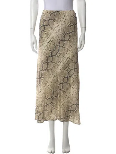 Pre-owned Sprwmn Silk Long Skirt In Neutrals