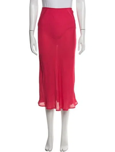Pre-owned Sprwmn Silk Long Skirt In Pink