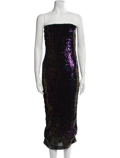 Pre-owned Sprwmn Silk Midi Length Dress W/ Tags In Blue