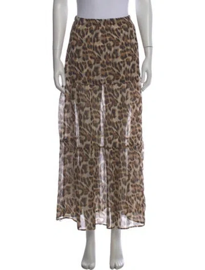 Pre-owned Sprwmn Silk Midi Length Skirt W/ Tags In Neutral