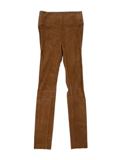 Pre-owned Sprwmn Silk Skinny Leg Pants In Brown