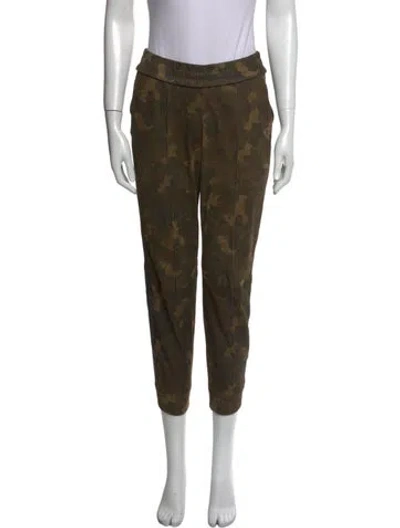Pre-owned Sprwmn Silk Skinny Leg Pants In Green