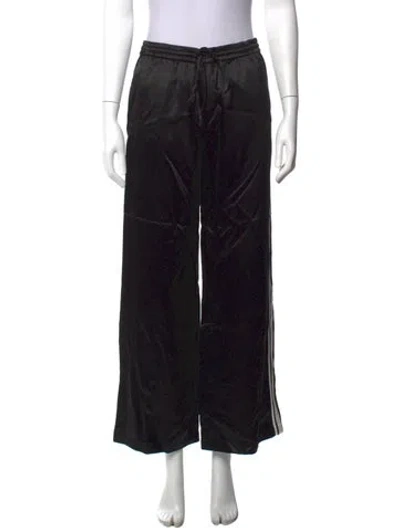 Pre-owned Sprwmn Silk Wide Leg Pants In Black