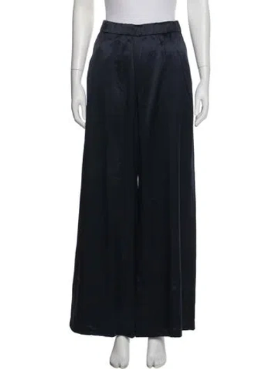 Pre-owned Sprwmn Silk Wide Leg Pants In Blue
