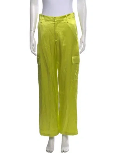 Pre-owned Sprwmn Silk Wide Leg Pants In Green