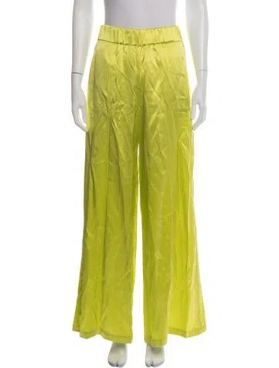Pre-owned Sprwmn Silk Wide Leg Pants W/ Tags In Green