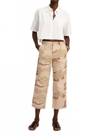 Sprwmn Slash Pocket Trouser In Dusty Pink Camo In Neutral
