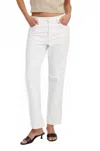 Sprwmn Sophia Slim Boyfriend Denim Jean In White In White