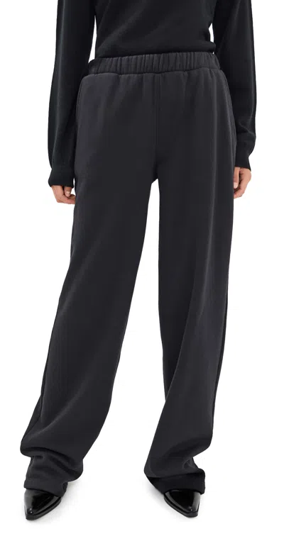 Sprwmn Straight Leg Sweatpants Black In Gray