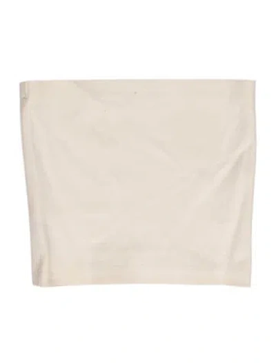 Pre-owned Sprwmn Strapless Crop Top In Neutral