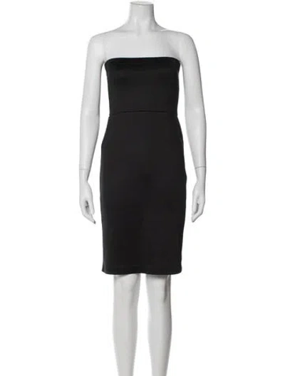 Pre-owned Sprwmn Strapless Mini Dress In Black