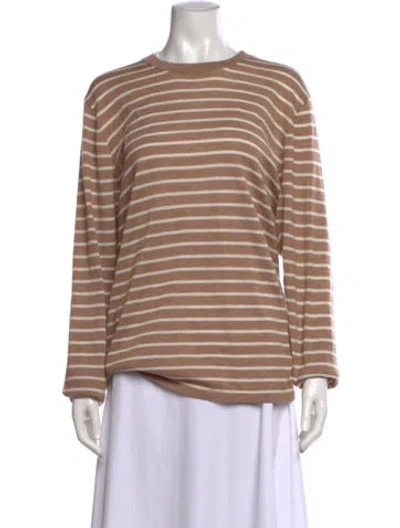 Pre-owned Sprwmn Striped Crew Neck Sweater In Neutral