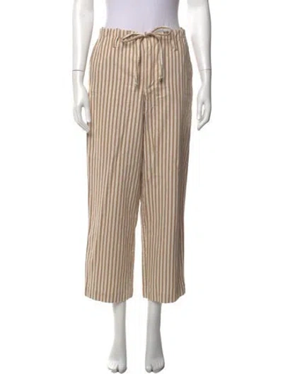 Pre-owned Sprwmn Striped Straight Leg Pants In Neutral