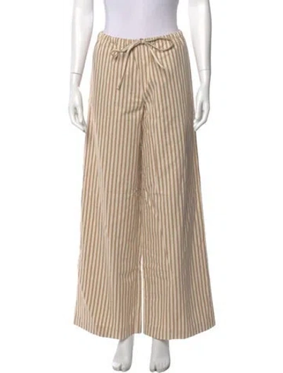 Pre-owned Sprwmn Striped Wide Leg Pants In Neutral