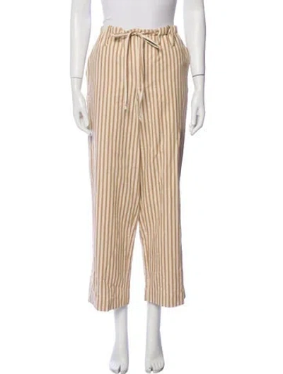 Pre-owned Sprwmn Striped Wide Leg Pants W/ Tags In Neutral