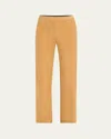 Sprwmn Suede Ankle Flare Pants With Princess Seaming In Nutmeg