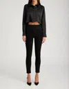 Sprwmn Ankle Flare Leather Leggings In Black