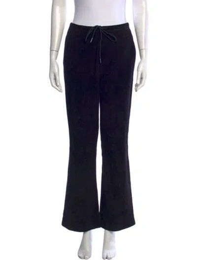 Pre-owned Sprwmn Suede Flared Pants In Black