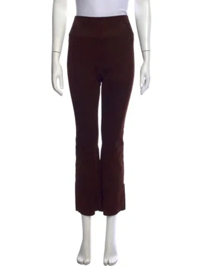 Pre-owned Sprwmn Suede Flared Pants In Brown