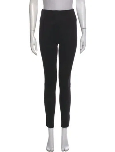 Pre-owned Sprwmn Suede Skinny Leg Pants In Black