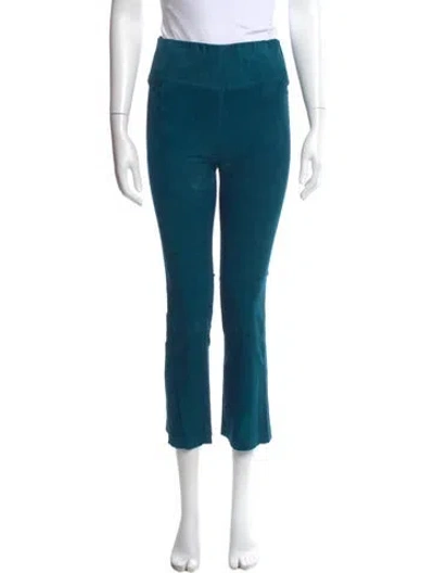 Pre-owned Sprwmn Suede Straight Leg Pants In Blue