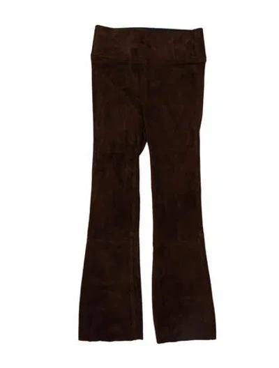 Pre-owned Sprwmn Suede Straight Leg Pants In Brown