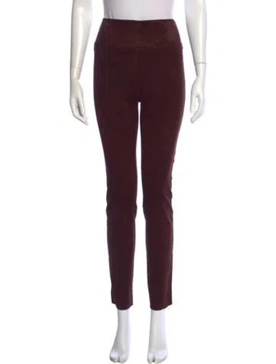Pre-owned Sprwmn Suede Straight Leg Pants In Brown