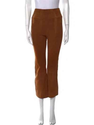 Pre-owned Sprwmn Suede Wide Leg Pants In Brown