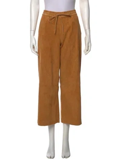 Pre-owned Sprwmn Suede Wide Leg Pants In Neutral