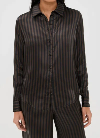 Sprwmn The Fonda Button Up Top In Americano In Brown