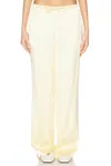 Sprwmn Baggy Athletic Stripe Sweatpants In Butter