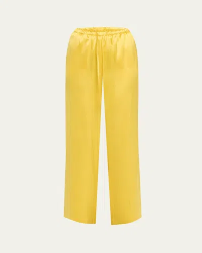 Sprwmn The Kauai Silk Pants In Yellow