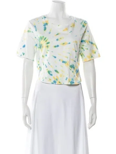 Pre-owned Sprwmn Tie-dye Print Crew Neck T-shirt In Multi