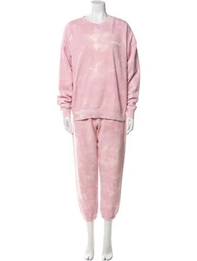 Pre-owned Sprwmn Tie-dye Print Pant Set In Pink