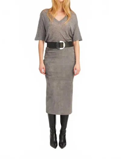 Sprwmn Tube Skirt In Castle Grey In Gray