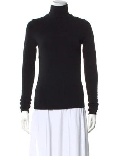 Pre-owned Sprwmn Turtleneck Long Sleeve Top In Black
